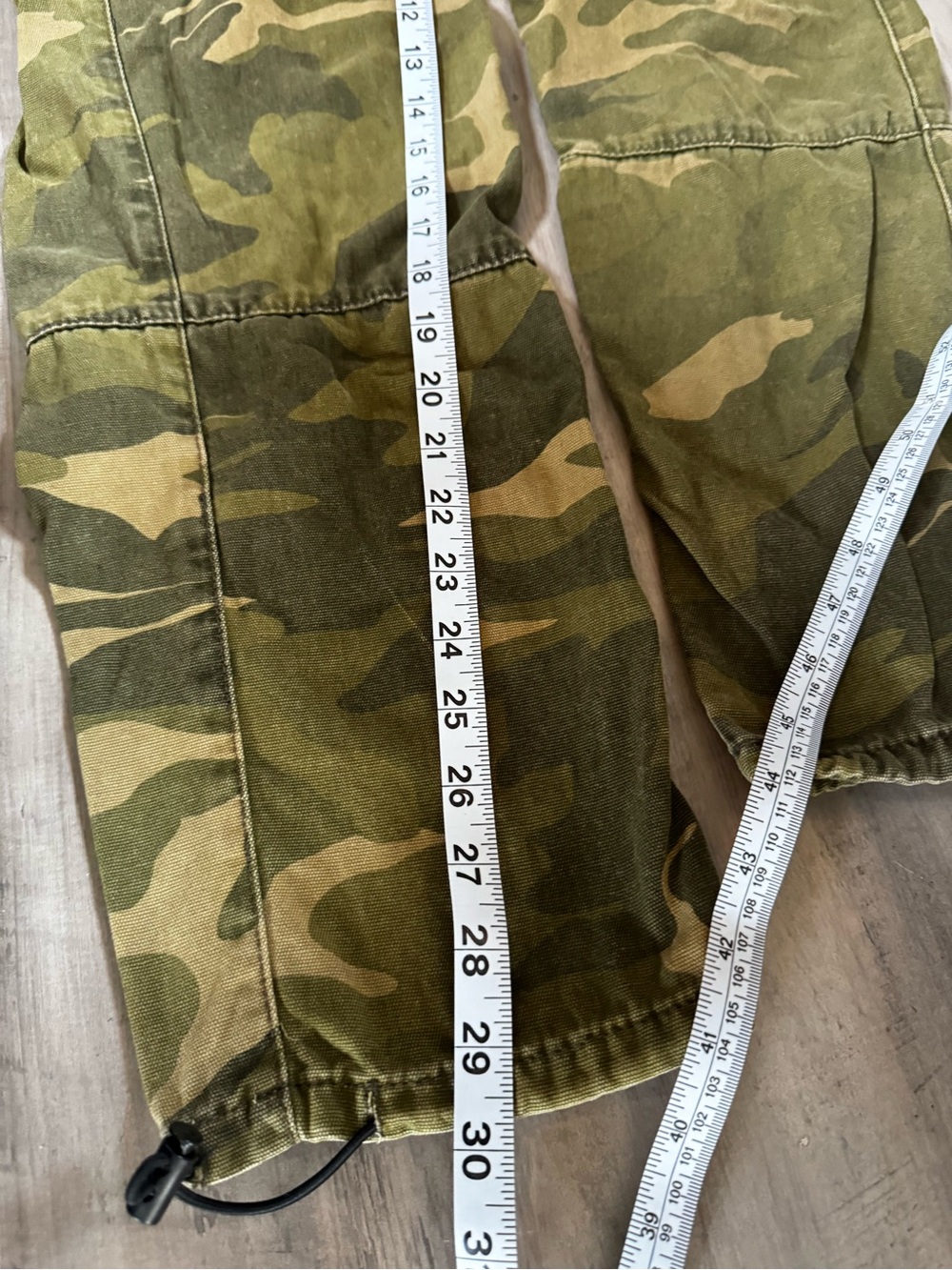 Topshop Olive Camo Straight-Leg Cargo Jeans - Picture 9 of 12